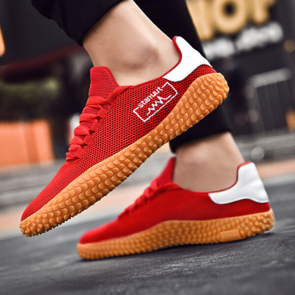 Spring and Summer Flying Woven Casual Shoes Large Men's Shoes Beathable Korean Forrest Gump Sneakers - Image 4