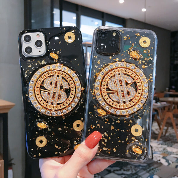 3D Diamond Dollar Turnplate Phone Case Luxury Designer - Image 5