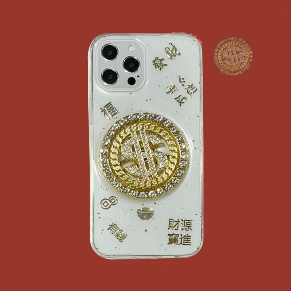 3D Diamond Dollar Turnplate Phone Case Luxury Designer - Image 4