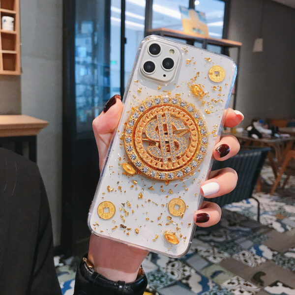 3D Diamond Dollar Turnplate Phone Case Luxury Designer - Image 3