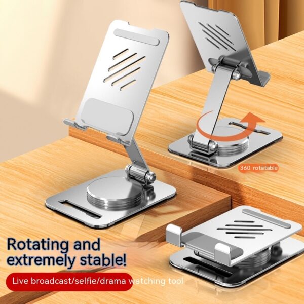 360 Degrees Rotate Metal Desk Mobile Phone Holder Stand For Phone Pad Adjustable Desktop Tablet Holderl Table Cell Phone Stand - Image 7