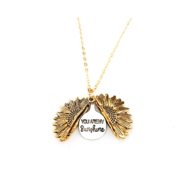 Sunflower Double Lettering Necklace - Image 10