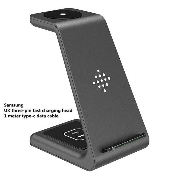 3 In 1 Fast Charging Station Wireless Charger Stand Wireless Quick Charge Dock For Phone Holder - Image 2