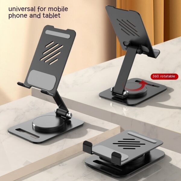 360 Degrees Rotate Metal Desk Mobile Phone Holder Stand For Phone Pad Adjustable Desktop Tablet Holderl Table Cell Phone Stand - Image 4