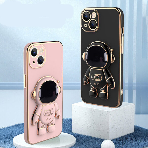 3D Astronaut Phone Case Anti-Drop Electroplating Bracket - Image 3