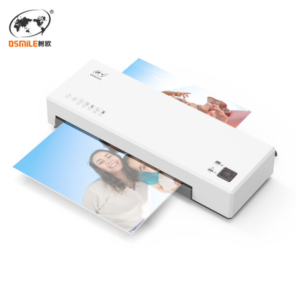 OSMILE Desktop Laminator Machine Set A4 Size Hot and Cold Lamination 2 Roller System 9 inches Max Width Suitabe for A4/A5/A6 Laminating Pouches for Home Office School Supplies