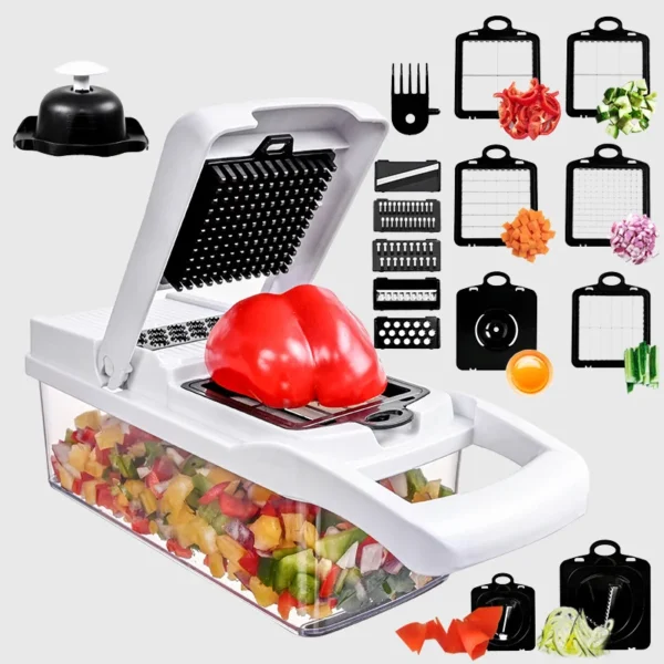 22/26 pcs in 1 Multifunctional Vegetable Chopper Handle Food Grate Cooking Tool Vegetable Slicer Dicer Cut Kitchen Items Gadgets - Image 12