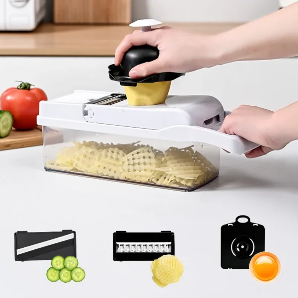 22/26 pcs in 1 Multifunctional Vegetable Chopper Handle Food Grate Cooking Tool Vegetable Slicer Dicer Cut Kitchen Items Gadgets - Image 14