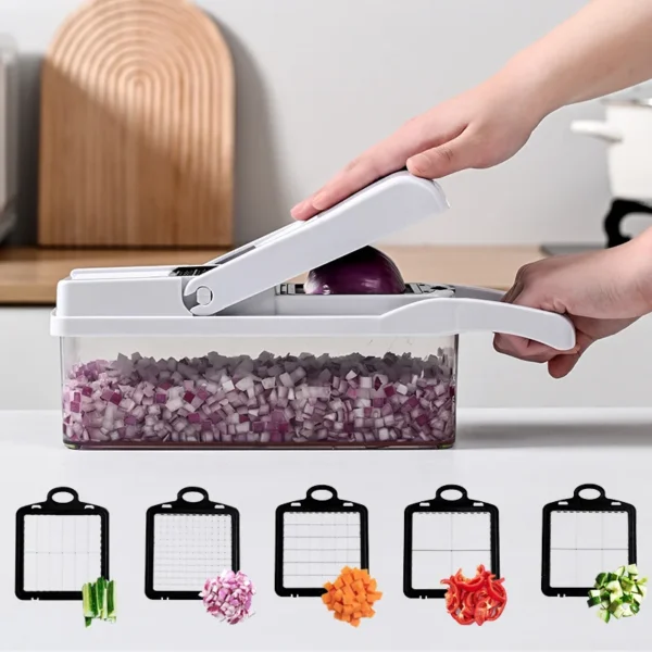 22/26 pcs in 1 Multifunctional Vegetable Chopper Handle Food Grate Cooking Tool Vegetable Slicer Dicer Cut Kitchen Items Gadgets - Image 13