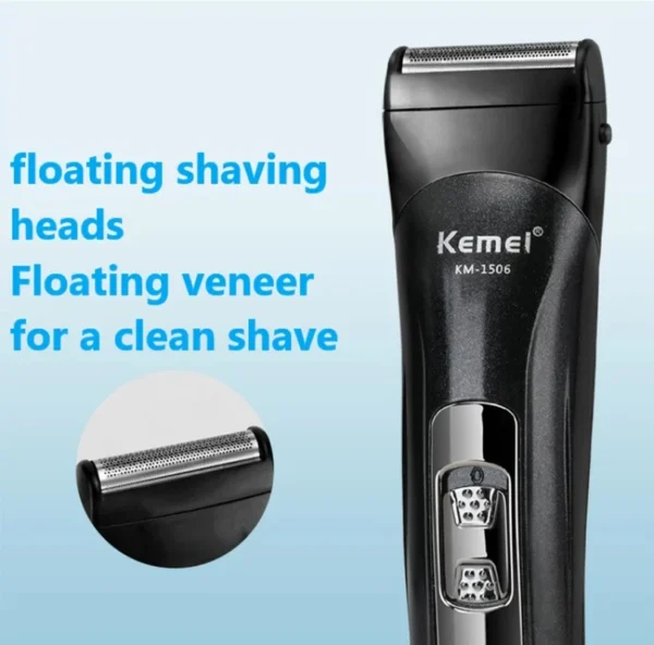 Kemei KM-1506 3 in 1 Electric Shaver USB Charging Hair trimmer Electric Rechargeable Nose Professional Shaving Machine - Image 5