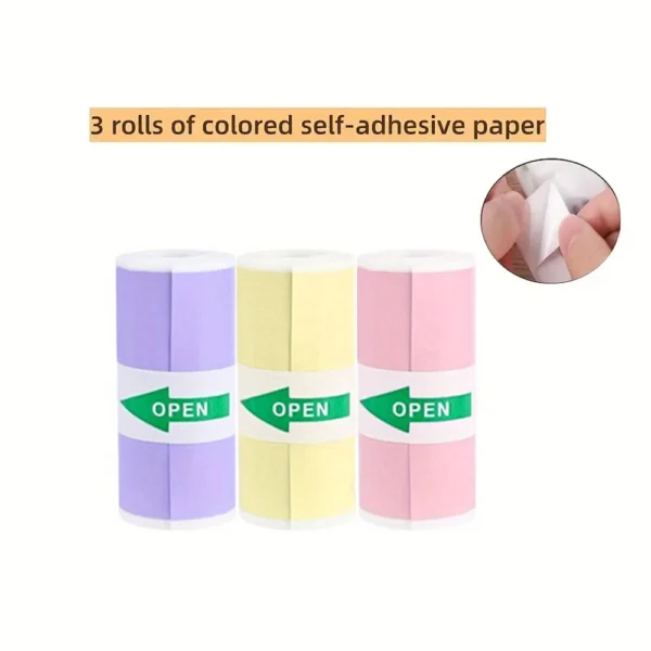 3 Rolls of Mini Printer Paper, Thermal Paper, Printable Stickers for Pocket Thermal Printers - Image 9