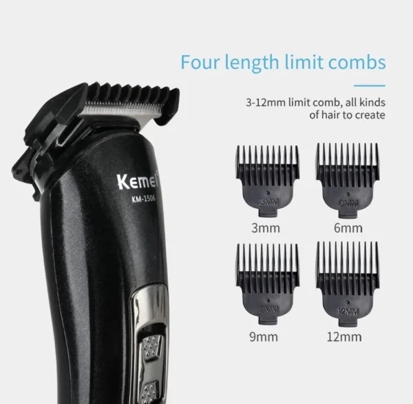 Kemei KM-1506 3 in 1 Electric Shaver USB Charging Hair trimmer Electric Rechargeable Nose Professional Shaving Machine - Image 3