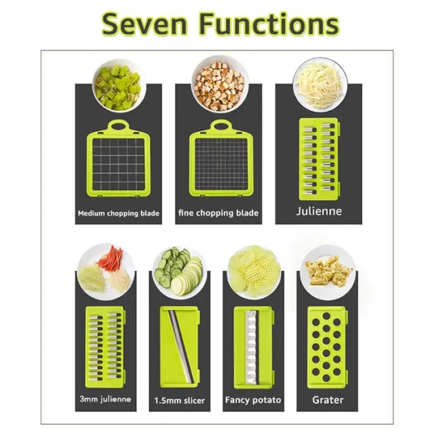 Vegetable Chopper Multifunctional Grater Cutter Kitchen Accessories Manual Fruit Slicer Potatos Shredders Cheese Onions Slicers - Image 16