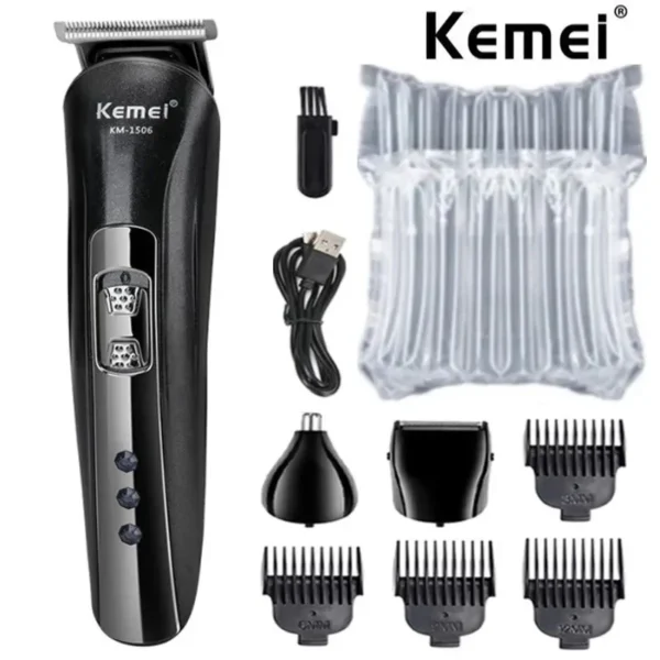 Kemei KM-1506 3 in 1 Electric Shaver USB Charging Hair trimmer Electric Rechargeable Nose Professional Shaving Machine - Image 8