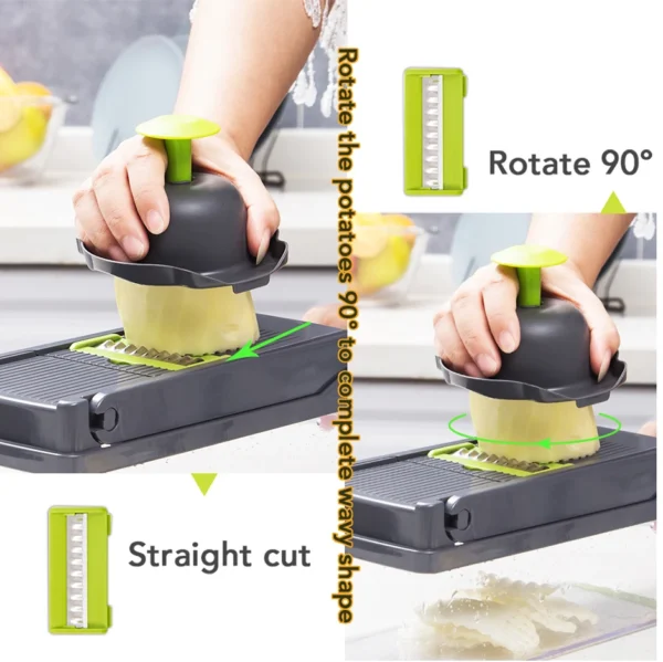 Vegetable Chopper Multifunctional Grater Cutter Kitchen Accessories Manual Fruit Slicer Potatos Shredders Cheese Onions Slicers - Image 20