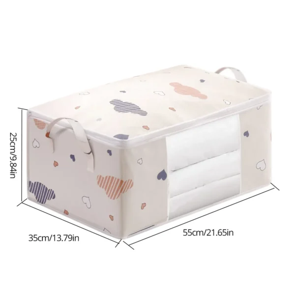 Large Capacity Clothes Storage Bag Organizer With Reinforced Handle Suitable For Blankets Bedding Foldable With Sturdy Zipper - Image 6