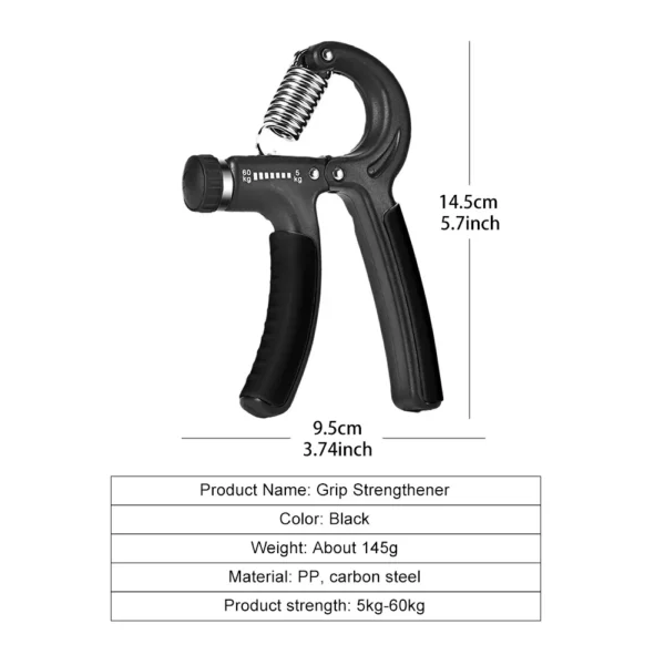 Grip Strengthener Strength Training Hand Exerciser Adjustable 5-60KG Fitness Unisex Finger Rehabilitation Training Hand Grip - Image 5