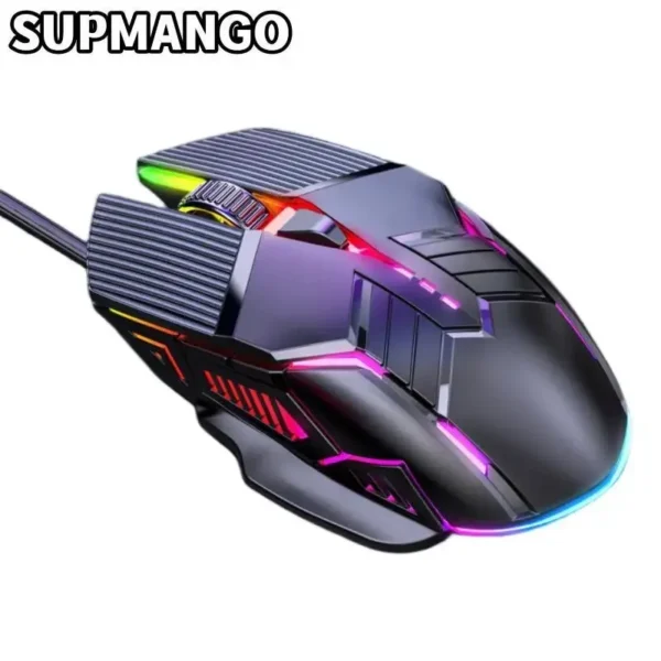 GM6 Wired Mouse RGB Mice Wired Computer Mause LED Backlit Ergonomic Gaming Mouse For Laptop PC - Image 6