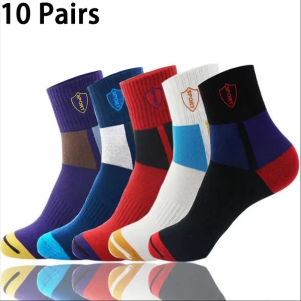 5Pairs Breathable Cotton Sports Stockings Men Bamboo Fiber Autumn and Winter Men Socks Sweat Absorption Deodorant Business Sox - Image 18