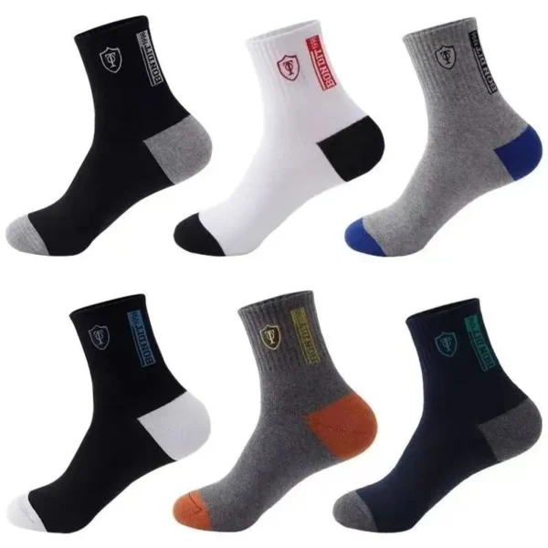 5Pairs Breathable Cotton Sports Stockings Men Bamboo Fiber Autumn and Winter Men Socks Sweat Absorption Deodorant Business Sox - Image 6