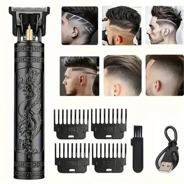 Professional Vintage Electric Rechargeable Hair Clipper Machine Hair Barber Trimmer For Men Hair Cutting - Image 8