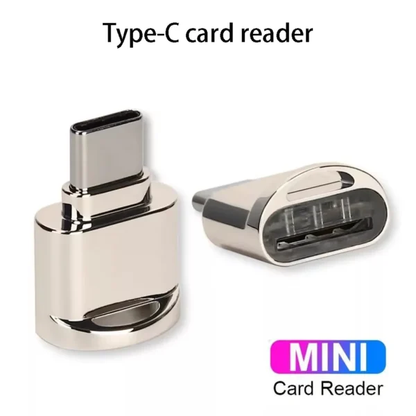 Type-C TF Mobile Card Reader Zinc Alloy USB 3.1 Type-C Xiaomi Huawei Samsung Laptop Multi functional OTG Card Reader