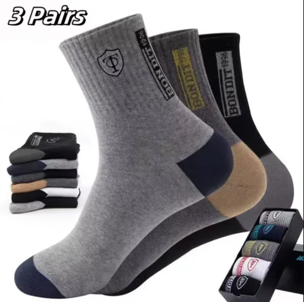 5Pairs Breathable Cotton Sports Stockings Men Bamboo Fiber Autumn and Winter Men Socks Sweat Absorption Deodorant Business Sox - Image 14