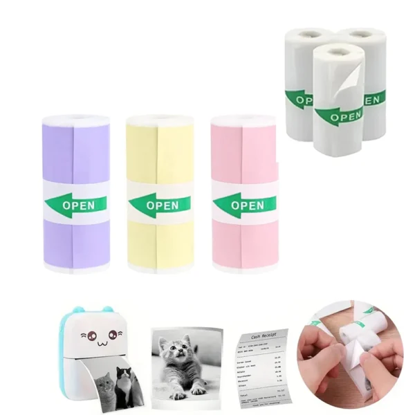 3 Rolls of Mini Printer Paper, Thermal Paper, Printable Stickers for Pocket Thermal Printers - Image 6