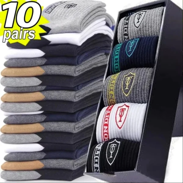 5Pairs Breathable Cotton Sports Stockings Men Bamboo Fiber Autumn and Winter Men Socks Sweat Absorption Deodorant Business Sox - Image 16