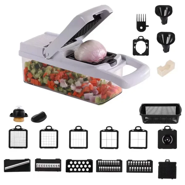 22/26 pcs in 1 Multifunctional Vegetable Chopper Handle Food Grate Cooking Tool Vegetable Slicer Dicer Cut Kitchen Items Gadgets - Image 5