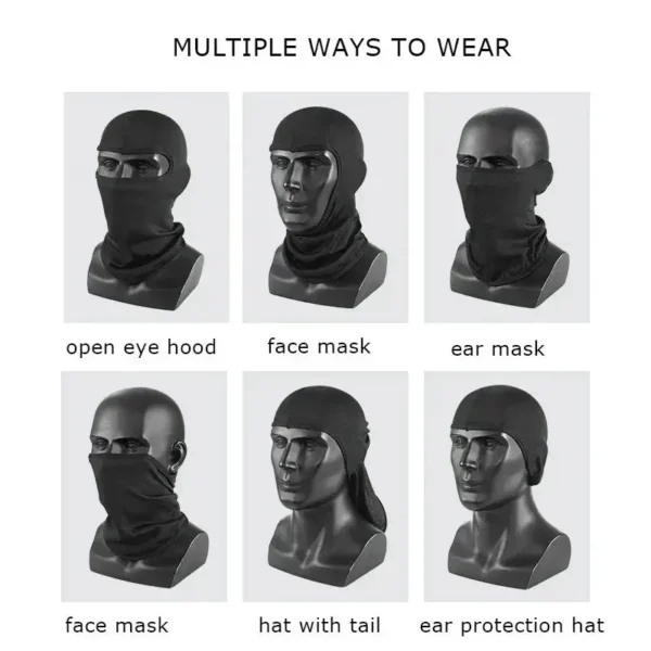 Balaclava Cycling Caps for Men Bicycle Travel Quick Dry Dustproof Face Cover Sun Protection Hat Windproof Sports Hood Ski Mask - Image 3