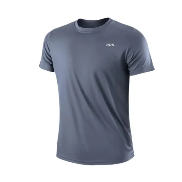 Men's Quick Dry Short Sleeve Gym Running Moisture Wicking Round Neck T-Shirt Training Exercise Gym Sport Shirt Tops Lightweight - Image 7