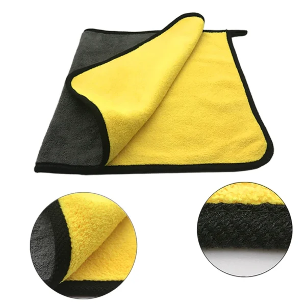 1/2/6pcs Microfiber Cleaning Towel Thicken Soft Drying Cloth Car Body Washing Towels Double Layer Clean Rags Car Accessories - Image 13