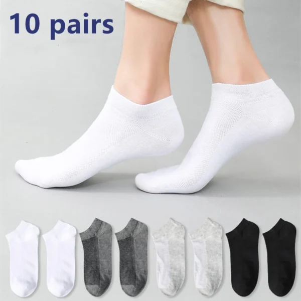 5Pairs Breathable Cotton Sports Stockings Men Bamboo Fiber Autumn and Winter Men Socks Sweat Absorption Deodorant Business Sox - Image 11