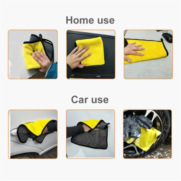 1/2/6pcs Microfiber Cleaning Towel Thicken Soft Drying Cloth Car Body Washing Towels Double Layer Clean Rags Car Accessories - Image 18