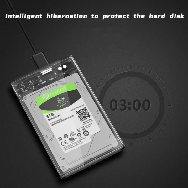 Transparent External Hard Drive 2.5 Inch HDD SSD Case Micro-b To USB3.1 4TB Drive Housing Compatible UASP SATA III Laptop - Image 5