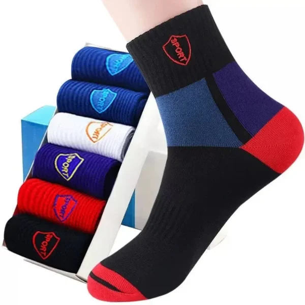 5Pairs Breathable Cotton Sports Stockings Men Bamboo Fiber Autumn and Winter Men Socks Sweat Absorption Deodorant Business Sox - Image 25