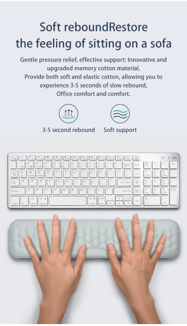 Keyboard mouse wrist rest ergonomic office typing protect relax wrist memory foam mouse pad computer notebook mouse pad - Image 25