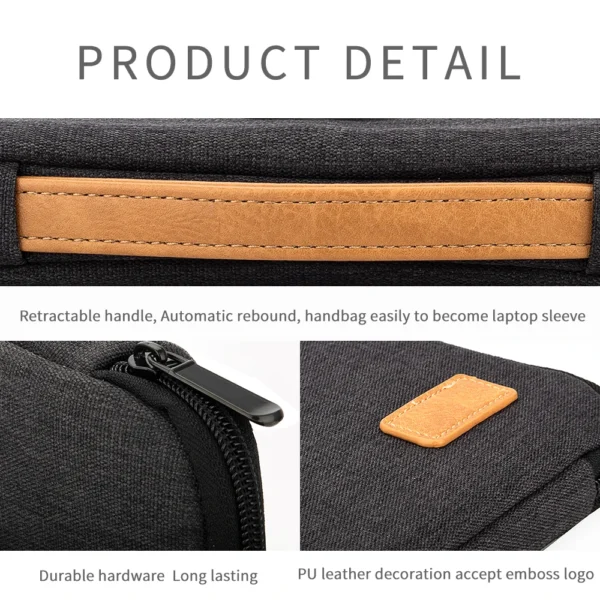 Laptop Sleeve bag 14 15.6 Inch Notebook Pouch For Macbook HP Dell Acer Shockproof Computer Briefcase Travel Business Men Case - Image 13