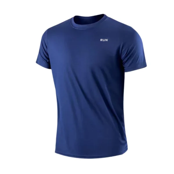 Men's Quick Dry Short Sleeve Gym Running Moisture Wicking Round Neck T-Shirt Training Exercise Gym Sport Shirt Tops Lightweight - Image 8