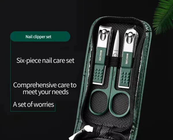 Nail Scissors Set Household High End Mens And Womens Special Nail Clippers Manicure Beauty Tools 6 Piece Portable Household - Image 9