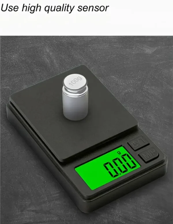 Precision Pocket Scale 1000g X 0.1g - Digital Gram, Food, Jewelry, Ounces/Grains Scale with Backlit LCD - Mini Scale for Travel - Image 17