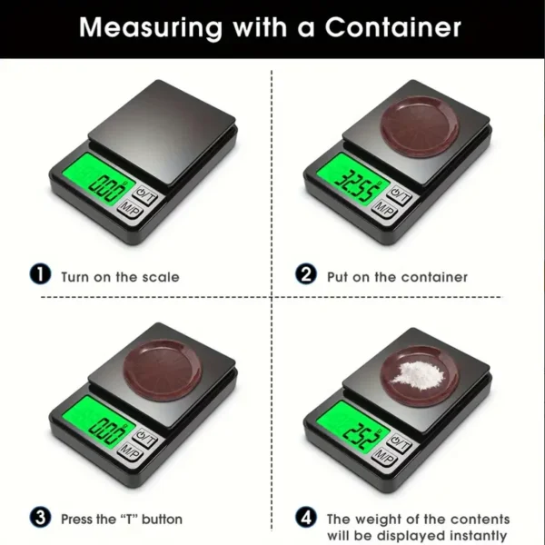 Precision Pocket Scale 1000g X 0.1g - Digital Gram, Food, Jewelry, Ounces/Grains Scale with Backlit LCD - Mini Scale for Travel - Image 19