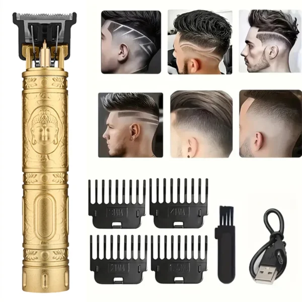 Professional Vintage Electric Rechargeable Hair Clipper Machine Hair Barber Trimmer For Men Hair Cutting - Image 7