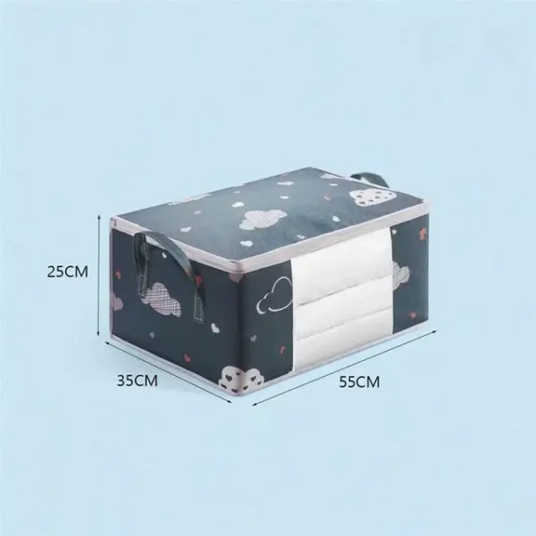 Large Capacity Clothes Storage Bag Organizer With Reinforced Handle Suitable For Blankets Bedding Foldable With Sturdy Zipper - Image 8