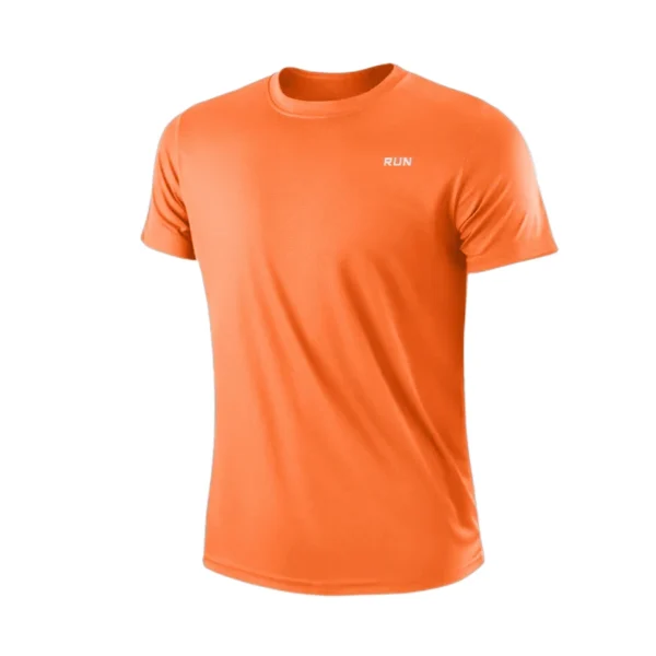 Men's Quick Dry Short Sleeve Gym Running Moisture Wicking Round Neck T-Shirt Training Exercise Gym Sport Shirt Tops Lightweight - Image 12