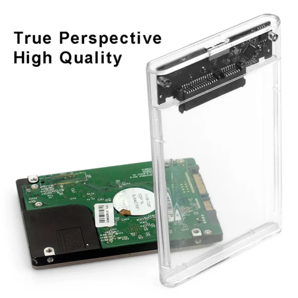 Transparent External Hard Drive 2.5 Inch HDD SSD Case Micro-b To USB3.1 4TB Drive Housing Compatible UASP SATA III Laptop - Image 3