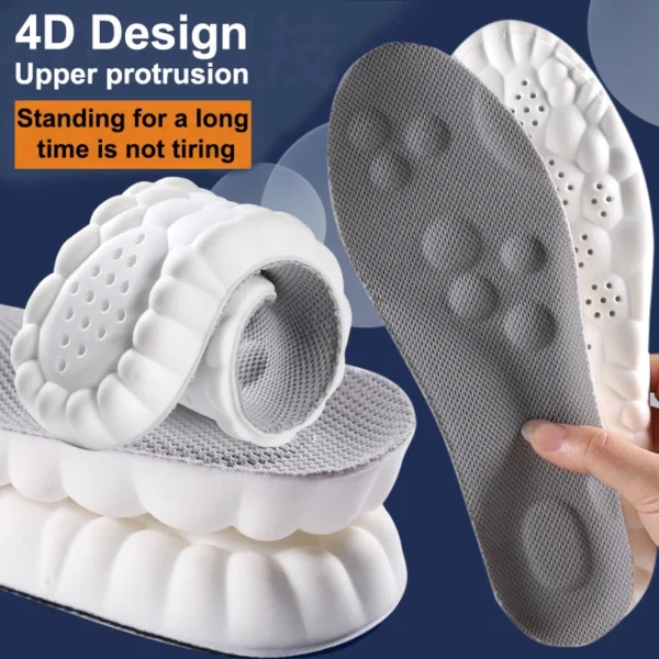 High Elasticity Latex Sport Insoles Soft Shoe Pads Arch Support Orthotic Insoles Breathable Deodorant Shock Absorption Cushion - Image 9