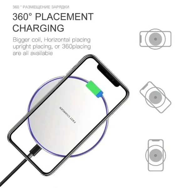 30W Wireless Charger For iPhone 15 14 13 12 X Pro Max Induction Fast Charging Pad Dock Station For Samsung S23 S22 Xiaomi Huawei - Image 4