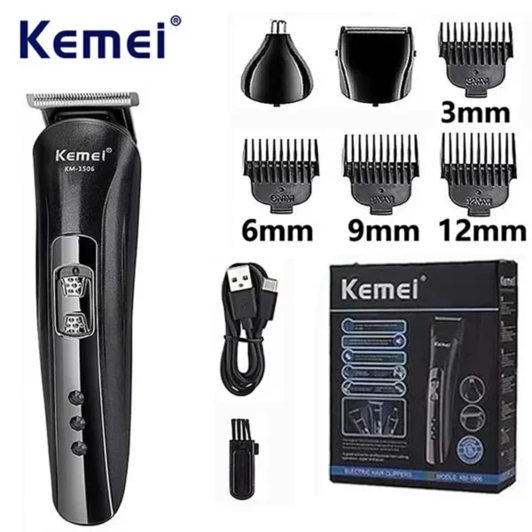 Kemei KM-1506 3 in 1 Electric Shaver USB Charging Hair trimmer Electric Rechargeable Nose Professional Shaving Machine